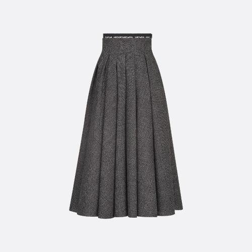  DIOR迪奥 22年秋冬 女士 半身裙 中长百褶裙 251J5_1186_X9330