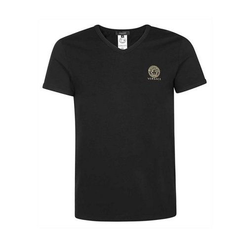 VERSACE/范思哲 黑色logo印花T恤 AUU01004 A232741 A1008