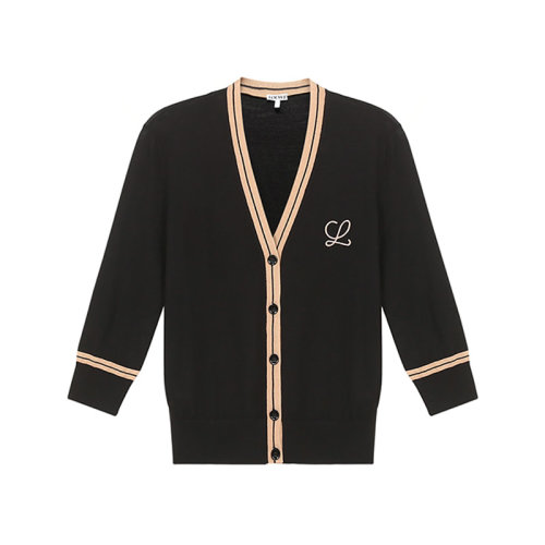 LOEWE/罗意威 女士针织衫/毛衣 女士羊毛V领短款针织衫开衫 S359Y16K03