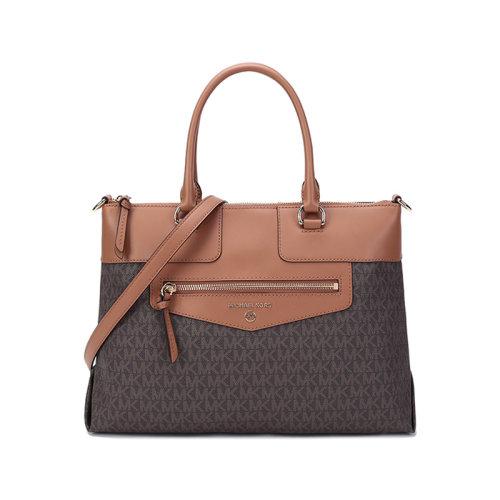 Michael Kors/迈克·科尔斯【22春夏新款】女士Warren系列人造革/皮革手提单肩斜挎包老花图案 30H1GWRS2B