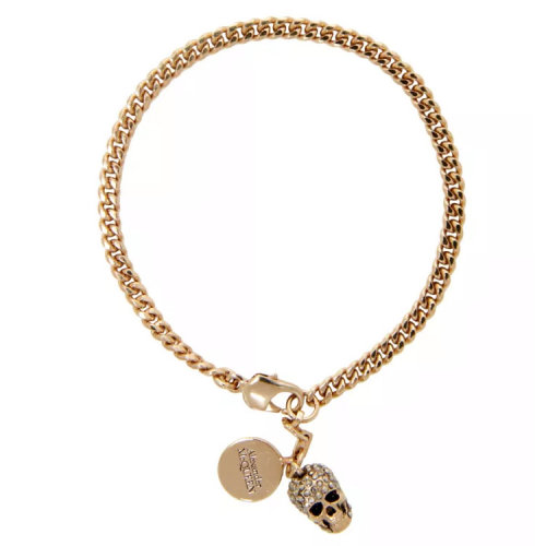 Alexander McQueen/亚历山大麦昆 女士 金属骷髅头时尚手链 582695J160K1177