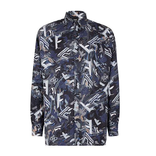 FENDI/芬迪 衬衫 桑蚕丝衬衫 男士长袖衬衫FS0876AITA