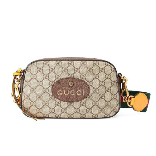 GUCCI/古驰  男女同款 古奇奢侈品酷奇帆布配皮米色单肩包手提/斜挎包 476466 K9GVT 8856