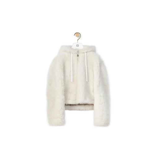  LOEWE罗意威 22年秋冬 女士 夹克 Hooded jacket in shearling S359Y19L45-2100