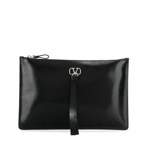 Valentino/华伦天奴  男包女包黑色牛皮革时尚百搭手拿包  SY2P0483VDL ONO