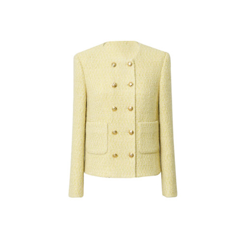 GeleiStory/GeleiStory 秋冬新款小香风短外套精致双排扣定织羊毛软呢女装>女士外套>女士夹克