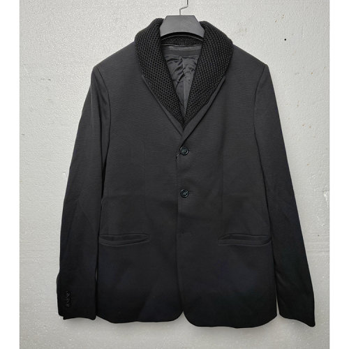 Emporio Armani/安普里奥阿玛尼  男士黑色大衣外套 S1G670 S1491 999瑕疵折扣