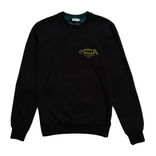 Dior 迪奥  男装 服装 黑色棉质logo印花套头圆领 男士卫衣 333J666