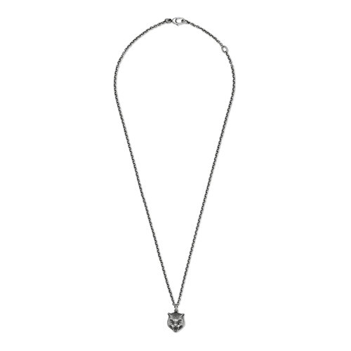 GUCCI/古驰   925银猫头吊坠龙虾扣项链?433608J84000811