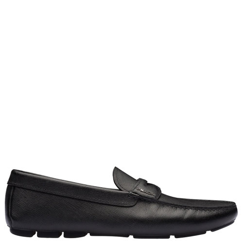 PRADA/普拉达  Saffiano系列 男士黑色皮革乐福鞋2DD158_053_F0002_F_U00I