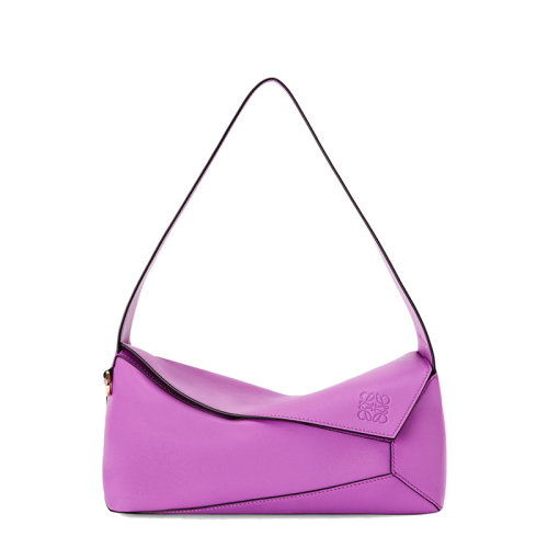 LOEWE/罗意威 22春夏新款Puzzle Hobo系列 女士亮紫色纳帕小牛皮拼图手提单肩包0010643468