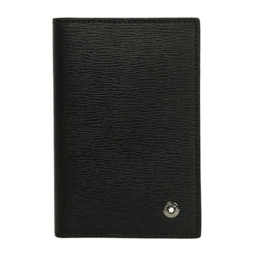 MontBlanc/万宝龙 Westside系列 男士简约牛皮短款折叠卡包名片夹 114697
