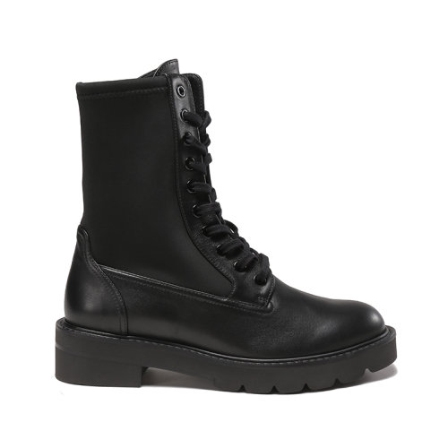 Stuart Weitzman/斯图尔特韦茨曼 【22秋冬新款】 女士牛皮革/织物系带靴子短靴马丁靴 ANDE LIFT BOOTIE