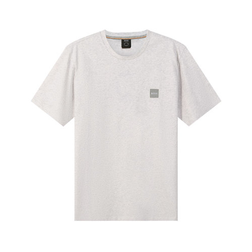 HUGO BOSS/雨果博斯【22春夏新款】男士棉质圆领短袖T恤LOGO贴饰 50462767