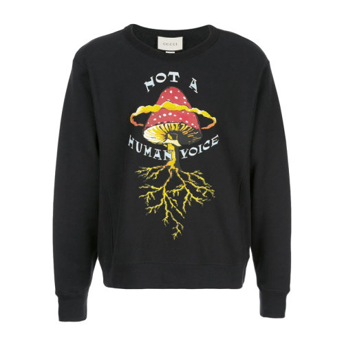 GUCCI/古驰 19秋冬男士棉质时尚印花圆领长袖卫衣