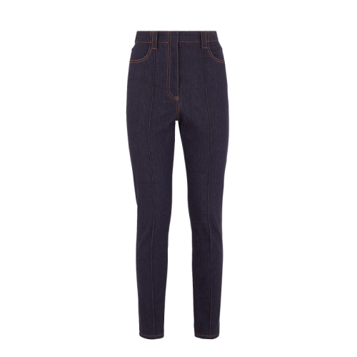 FENDI/芬迪  女士蓝色棉质经典时尚百搭秋冬牛仔裤 FLP713A8FPF0QA2