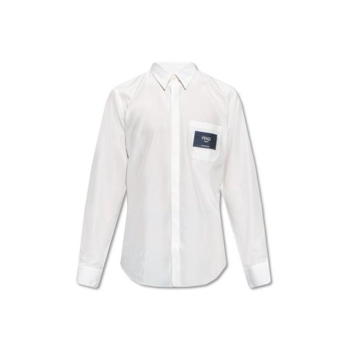  FENDI/芬迪 男士白色棉质长袖衬衫 FS0585-A9RT#F0RQ0 PLFSX