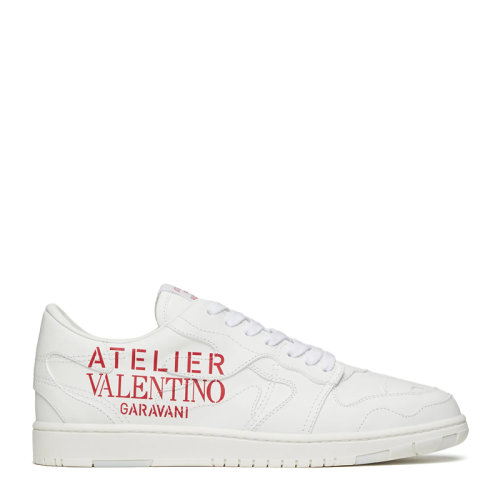 Valentino/华伦天奴 男士白色小牛皮经典字母徽标印花装饰休闲鞋运动鞋小白鞋低帮鞋系带鞋板鞋单鞋男鞋 WY2S0E73-BMH-0BO