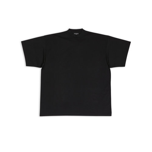 Balenciaga/巴黎世家 22年秋冬新款 女士黑色棉质混纺大廓形短袖T恤694576TMVB91000
