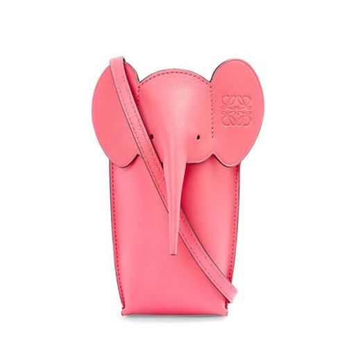 LOEWE/罗意威 22春夏新款Elephant Pocket系列 女士新糖果色经典牛皮革徽标压印单肩斜挎小象袋C623B02X04-6520