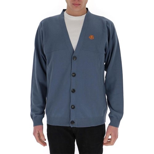 KENZO/高田贤三 男士蓝色棉质针织衫/毛衣 FB55CA5813TB 67 PLFSX