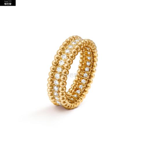 VCA梵克雅宝 22年秋冬 女士 戒指 Perlee diamonds戒指,单排镶钻设计 VCARP4E100 预定商品2-8周发货