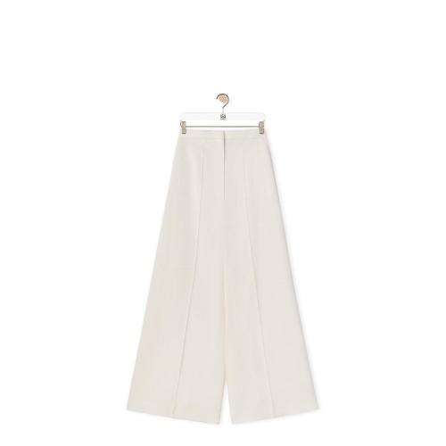  LOEWE罗意威 22年秋冬 女士 休闲裤 Tailored trousers in wool and silk S359Y04X73-2110