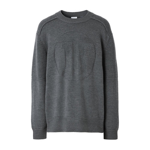 BURBERRY/博柏利专属标识图案压花羊毛针织衫男士针织衫/毛衣80481341