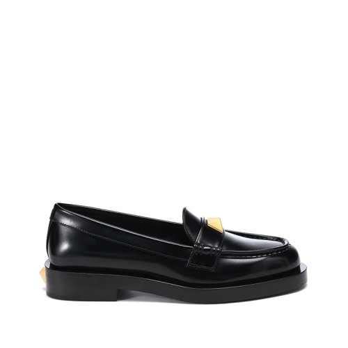 Valentino/华伦天奴【22春夏新款】女士牛皮Roman Stud超大铆钉乐福鞋皮鞋单鞋 XW2S0CJ0 DSD