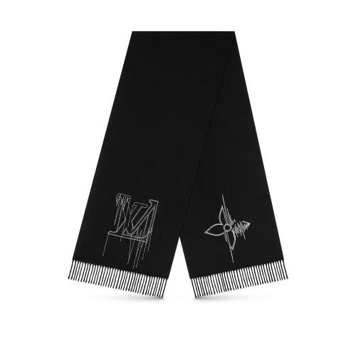  LV路易威登 22年秋冬 男士 围巾 LV STITCH 围巾 M77981