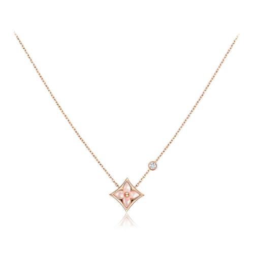  LV路易威登 22年秋冬 女士 项链 COLOR BLOSSOM BB 1*w*8K金贝壳钻石项链 Q93612 预定商品2-8周发货