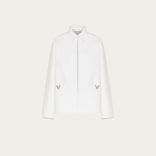  VALENTINO华伦天奴 22年秋冬 女士 夹克 VESTE VGOLD EN DOUBLE SPLITTABLE GABARDINE VB3CE29