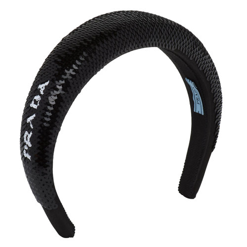 PRADA/普拉达 新款 女士黑色/白色织物亮片发箍1IH019_2D0G_F0967