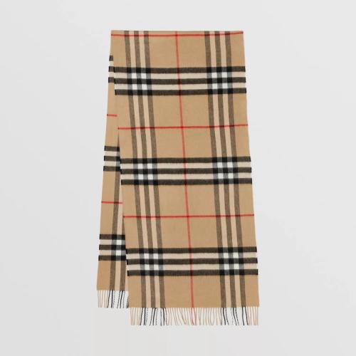 BURBERRY 22年秋冬 女士 大号格纹羊绒围巾 80649161