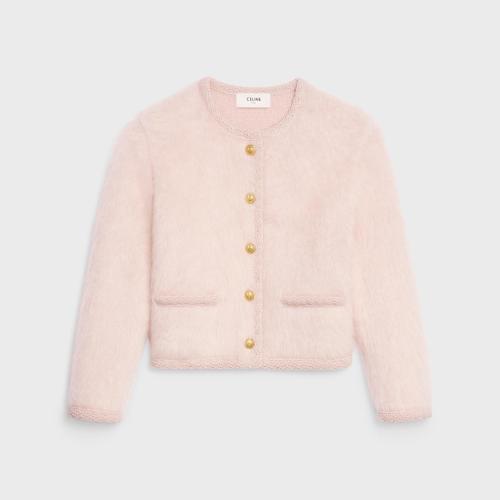  CELINE赛琳思琳 22年秋冬 女士 针织衫 拉绒马海毛猎装夹克 2A43Y270R.25PQ