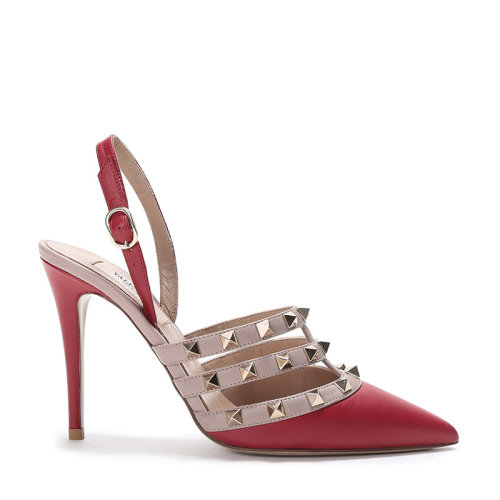 Valentino/华伦天奴女士皮革铆钉装饰高跟鞋 RW2S0K18 VOD