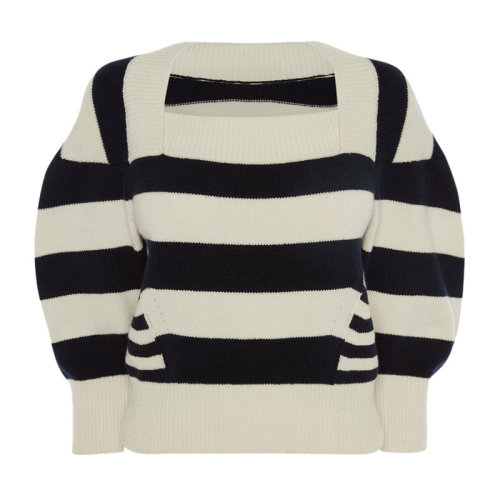 Alexander McQueen/亚历山大麦昆  女装 时尚百搭 条纹 女士针织衫/毛衣 650314Q1ASV9058  HKY015678