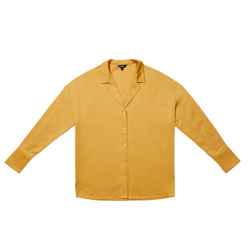 SHOKAY/绣嘉 法式西装领天丝女士长袖衬衫