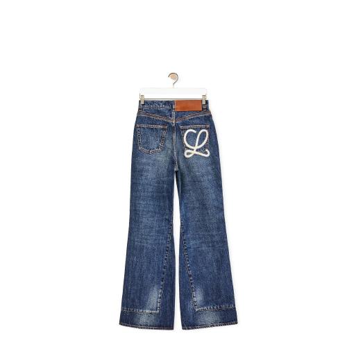 LOEWE罗意威 22年秋冬 女士 牛仔裤 Logo jeans in denim S359Y11X52-6395