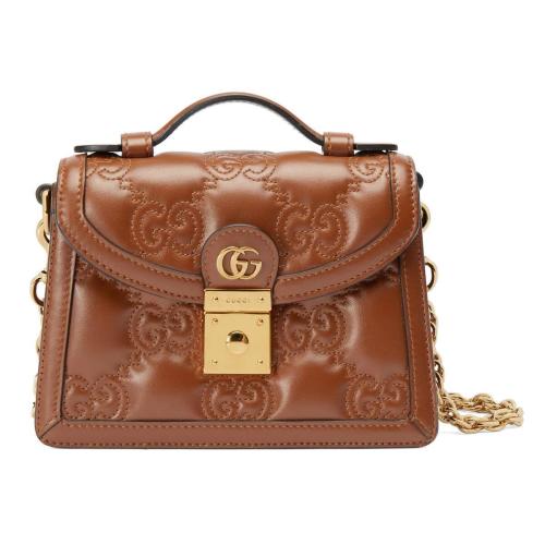  GUCCI古驰 22年秋冬 女士 GG绗缝小号手提包 724499 UM8HG 2595