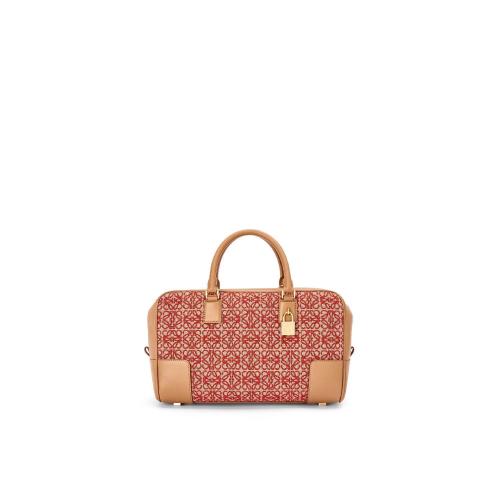  LOEWE罗意威 22年秋冬 女士 手提包 Amazona 28 bag in jacquard and calfskin A039N08X02-765