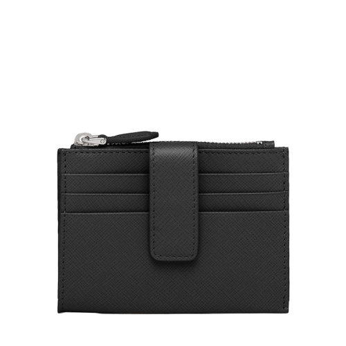 PRADA/普拉达 22年新款 女士黑色皮革三角银标拉链零钱卡包1MC026_QHH_F0632