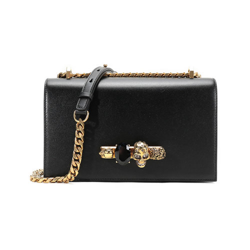 Alexander McQueen/亚历山大麦昆 女士Jewelled Satchel系列牛皮单肩斜挎包 554128 CMO0T