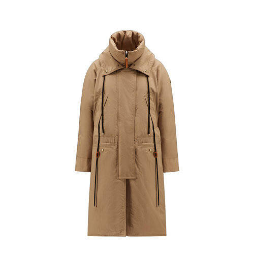 Moncler/蒙克莱 22年秋冬新款 Landis系列 女士杏仁米色长款高领羽绒服H20941C00002M2004222