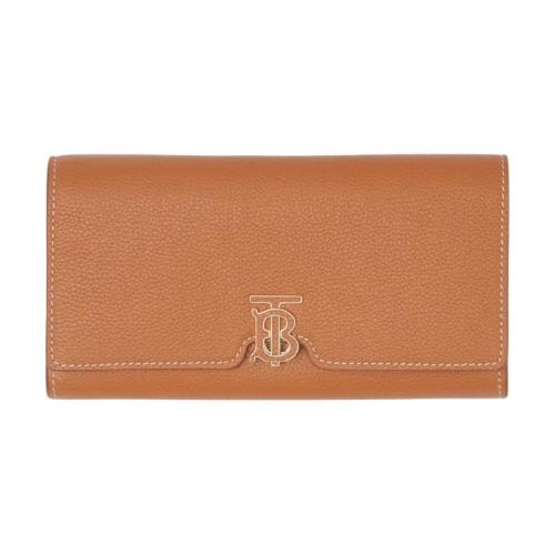 BURBERRY 22年秋冬 女士 专属标识图案粒纹皮革长款钱夹 80492141