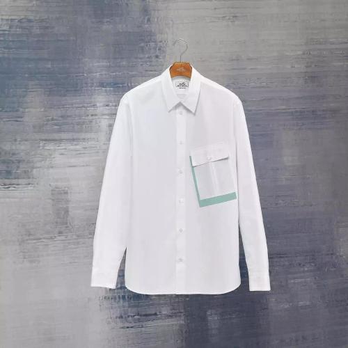  HERMES爱马仕 22年秋冬 男士 长袖衬衫 Chemise corps sportif poche ombree H266700H29040