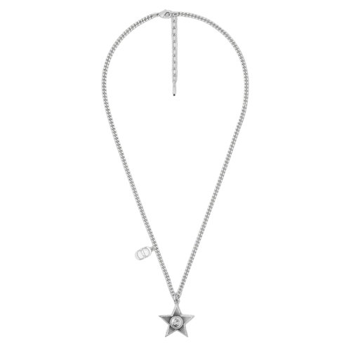 DIOR/迪奥 22新款 男士银色镀银黄铜星星形状吊饰项链N1910HOMGM_D005