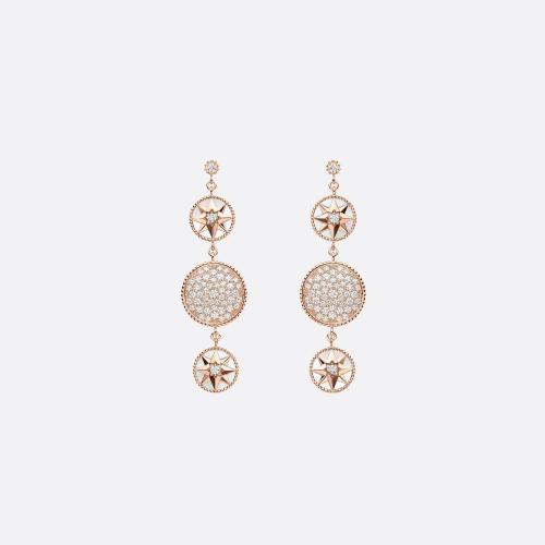  DIOR迪奥 女士 耳环 耳环-玫瑰色-18k-金、钻石和珍 JRDV94025_0000 预定商品1-3周发货