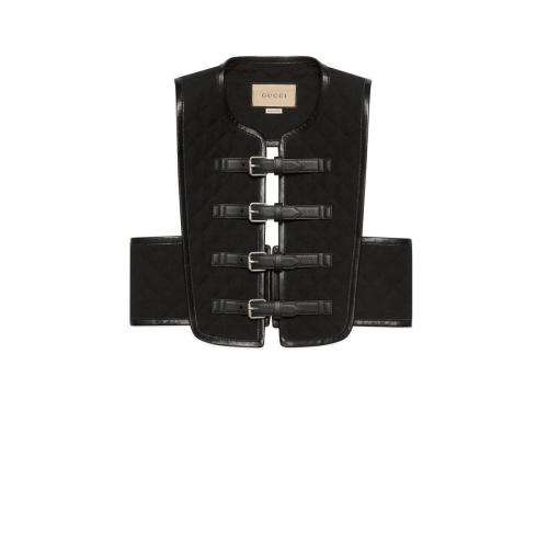  GUCCI古驰 22年秋冬 男士 绗缝羊毛马甲 672228 Z8AR8 1000