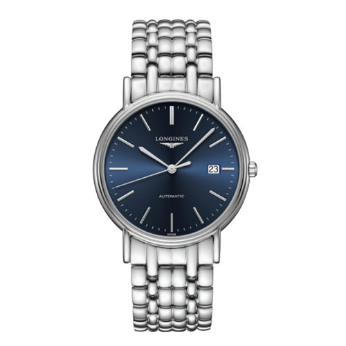 LONGINES/浪琴 时尚系列 自动机械蓝盘钢链男表38.5毫米L4.921.4.92.6